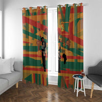 Black Power Fists of Freedom Window Curtain African American 1968