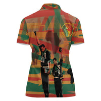 Black Power Fists of Freedom Women Polo Shirt African American 1968