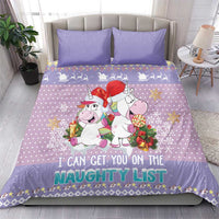 Unicorn Naughty List Bedding Set Christmas Funny - Wonder Print Shop
