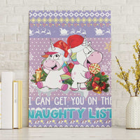 Unicorn Naughty List Canvas Wall Art Christmas Funny - Wonder Print Shop