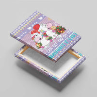 Unicorn Naughty List Canvas Wall Art Christmas Funny - Wonder Print Shop