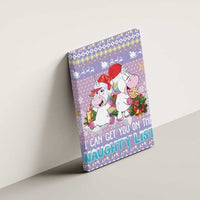 Unicorn Naughty List Canvas Wall Art Christmas Funny - Wonder Print Shop