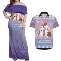 Unicorn Naughty List Couples Matching Off Shoulder Maxi Dress and Hawaiian Shirt Christmas Funny - Wonder Print Shop