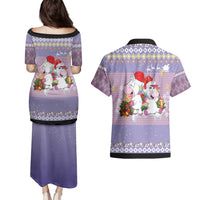 Unicorn Naughty List Couples Matching Puletasi and Hawaiian Shirt Christmas Funny - Wonder Print Shop