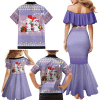 Unicorn Naughty List Family Matching Mermaid Dress and Hawaiian Shirt Christmas Funny - Wonder Print Shop