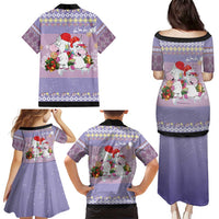 Unicorn Naughty List Family Matching Puletasi and Hawaiian Shirt Christmas Funny - Wonder Print Shop