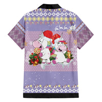 Unicorn Naughty List Family Matching Short Sleeve Bodycon Dress and Hawaiian Shirt Christmas Funny - Wonder Print Shop