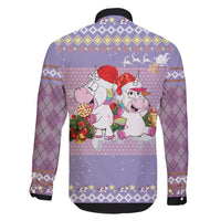 Unicorn Naughty List Family Matching Short Sleeve Bodycon Dress and Hawaiian Shirt Christmas Funny - Wonder Print Shop