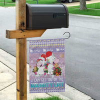 Unicorn Naughty List Garden Flag Christmas Funny - Wonder Print Shop
