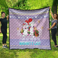 Unicorn Naughty List Quilt Christmas Funny - Wonder Print Shop