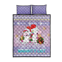 Unicorn Naughty List Quilt Bed Set Christmas Funny - Wonder Print Shop