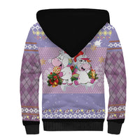 Unicorn Naughty List Sherpa Hoodie Christmas Funny - Wonder Print Shop