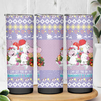 Unicorn Naughty List Skinny Tumbler Christmas Funny - Wonder Print Shop