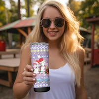 Unicorn Naughty List Skinny Tumbler Christmas Funny - Wonder Print Shop