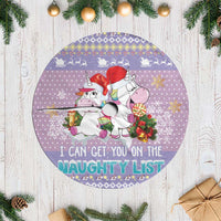 Unicorn Naughty List Tree Skirt Christmas Funny - Wonder Print Shop