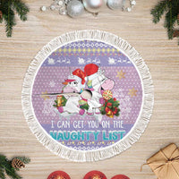 Unicorn Naughty List Tree Skirt Christmas Funny - Wonder Print Shop