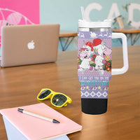 Unicorn Naughty List Tumbler With Handle Christmas Funny - Wonder Print Shop