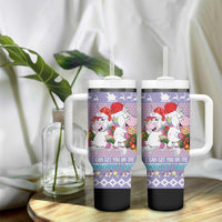 Unicorn Naughty List Tumbler With Handle Christmas Funny - Wonder Print Shop