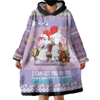 Unicorn Naughty List Wearable Blanket Hoodie Christmas Funny - Wonder Print Shop