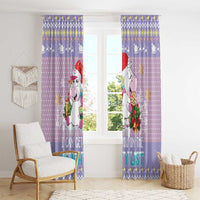 Unicorn Naughty List Window Curtain Christmas Funny - Wonder Print Shop
