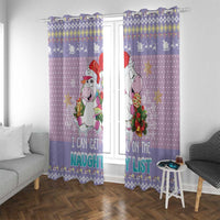 Unicorn Naughty List Window Curtain Christmas Funny - Wonder Print Shop