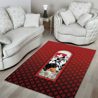 Switzerland Bernese Mountain Dog Area Rug Edelweiss Coat Of Arms