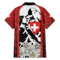 Switzerland Bernese Mountain Dog Family Matching Puletasi and Hawaiian Shirt Edelweiss Coat Of Arms