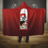 Switzerland Bernese Mountain Dog Hooded Blanket Edelweiss Coat Of Arms