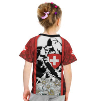 Switzerland Bernese Mountain Dog Kid T Shirt Edelweiss Coat Of Arms