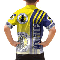 Saint Lucia Football Family Matching Off The Shoulder Long Sleeve Dress and Hawaiian Shirt Piton Boyz Soccer - Road To Champion