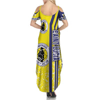 Saint Lucia Football Summer Maxi Dress Piton Boyz Soccer - Road To Champion