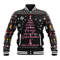 Christmas Tree Breast Cancer Baseball Jacket Survivor - Wonder Print Shop