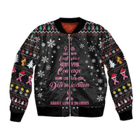 Christmas Tree Breast Cancer Bomber Jacket Survivor - Wonder Print Shop