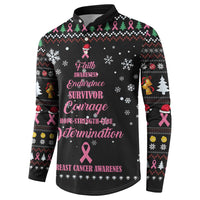 Christmas Tree Breast Cancer Button Sweatshirt Survivor - Wonder Print Shop