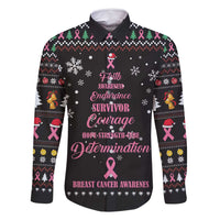 Christmas Tree Breast Cancer Family Matching Off Shoulder Maxi Dress and Hawaiian Shirt Survivor - Wonder Print Shop