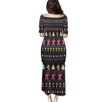 Christmas Tree Breast Cancer Family Matching Puletasi and Hawaiian Shirt Survivor - Wonder Print Shop