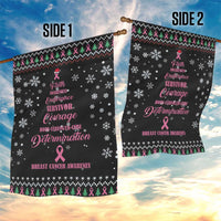 Christmas Tree Breast Cancer Garden Flag Survivor - Wonder Print Shop