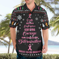 Christmas Tree Breast Cancer Hawaiian Shirt Survivor - Wonder Print Shop