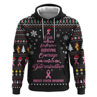 Christmas Tree Breast Cancer Hoodie Survivor - Wonder Print Shop