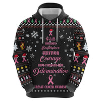 Christmas Tree Breast Cancer Hoodie Survivor - Wonder Print Shop