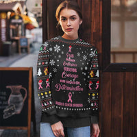 Christmas Tree Breast Cancer Ugly Christmas Sweater Survivor - Wonder Print Shop
