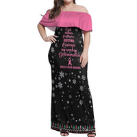 Christmas Tree Breast Cancer Off Shoulder Maxi Dress Survivor - Wonder Print Shop
