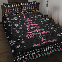 Christmas Tree Breast Cancer Quilt Bed Set Survivor - Wonder Print Shop