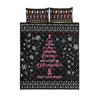 Christmas Tree Breast Cancer Quilt Bed Set Survivor - Wonder Print Shop