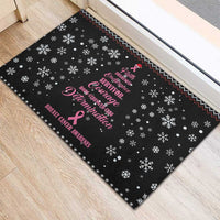 Christmas Tree Breast Cancer Rubber Doormat Survivor - Wonder Print Shop
