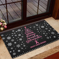 Christmas Tree Breast Cancer Rubber Doormat Survivor - Wonder Print Shop