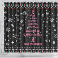 Christmas Tree Breast Cancer Shower Curtain Survivor