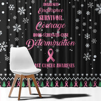 Christmas Tree Breast Cancer Window Curtain Survivor - Wonder Print Shop