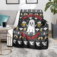 Christmas Boo Beer Blanket I'm Just Here For The Boss