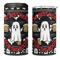 Christmas Boo Beer 4 in 1 Can Cooler Tumbler I'm Just Here For The Boos - Wonder Print Shop